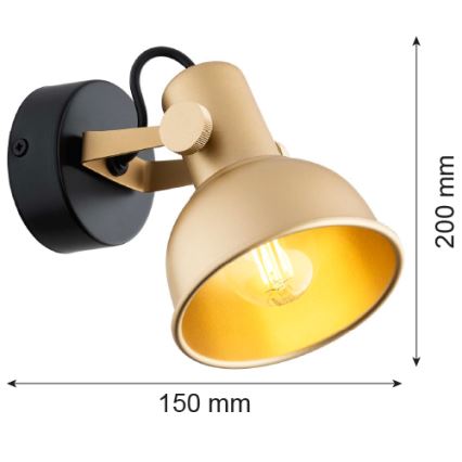 Argon 8248 - Foco LENORA 1xE14/7W/230V dourada/preto