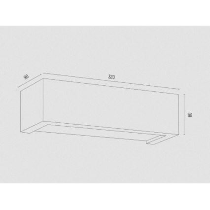 Argon 8250 - Iluminação de parede CASERTA 1xE27/15W/230V 32 cm