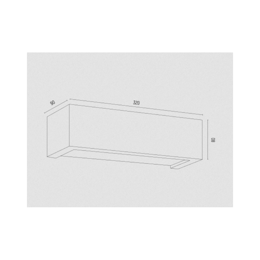 Argon 8250 - Iluminação de parede CASERTA 1xE27/15W/230V 32 cm