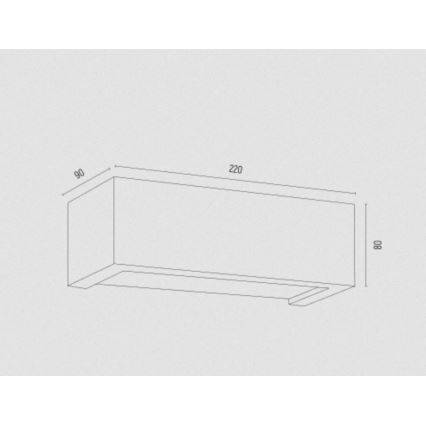 Argon 8251 - Iluminação de parede CASERTA 1xE27/15W/230V 22 cm