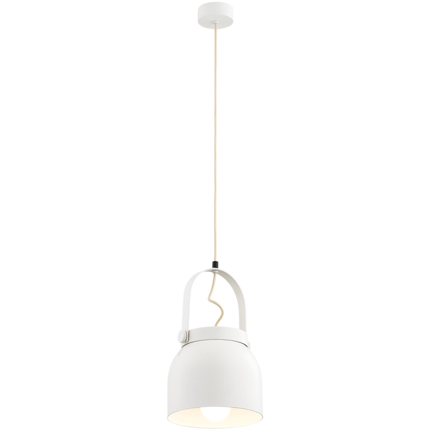 Argon 8280 - Candelabro suspenso LOGAN 1xE27/15W/230V diâmetro 20 cm branco