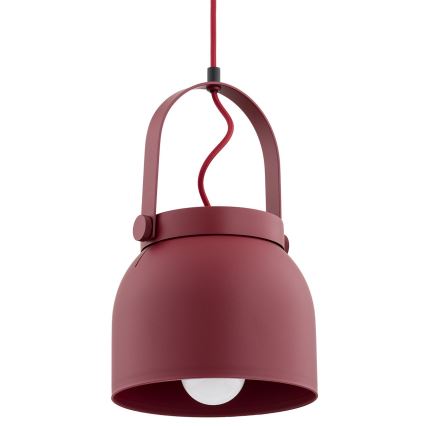 Argon 8282 - Candelabro suspenso LOGAN 1xE27/15W/230V diâmetro 20 cm vermelho