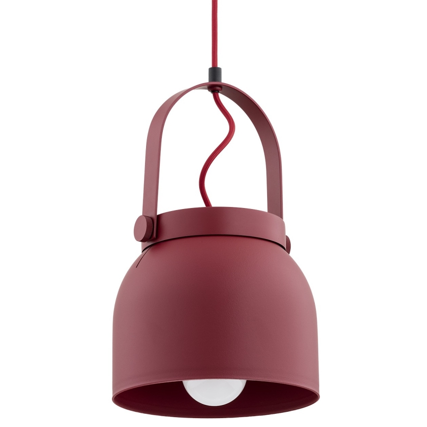 Argon 8282 - Candelabro suspenso LOGAN 1xE27/15W/230V diâmetro 20 cm vermelho