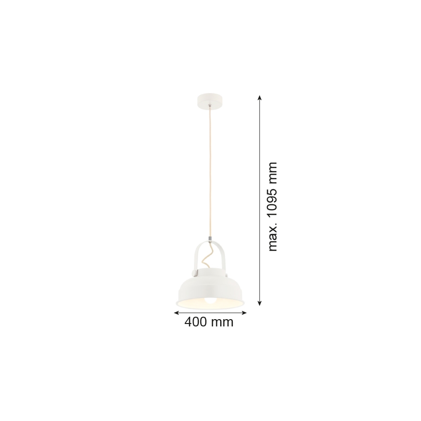 Argon 8284 - Candelabro suspenso DAKOTA 1xE27/15W/230V branco