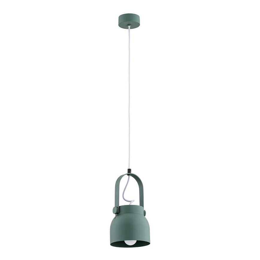 Argon 8293 - Candelabro suspenso LOGAN 1xE27/15W/230V diâmetro 14 cm verde