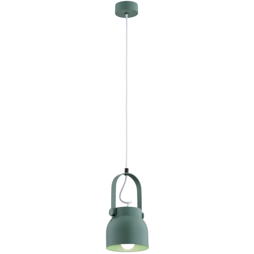 Argon 8293 - Candelabro suspenso LOGAN 1xE27/15W/230V diâmetro 14 cm verde