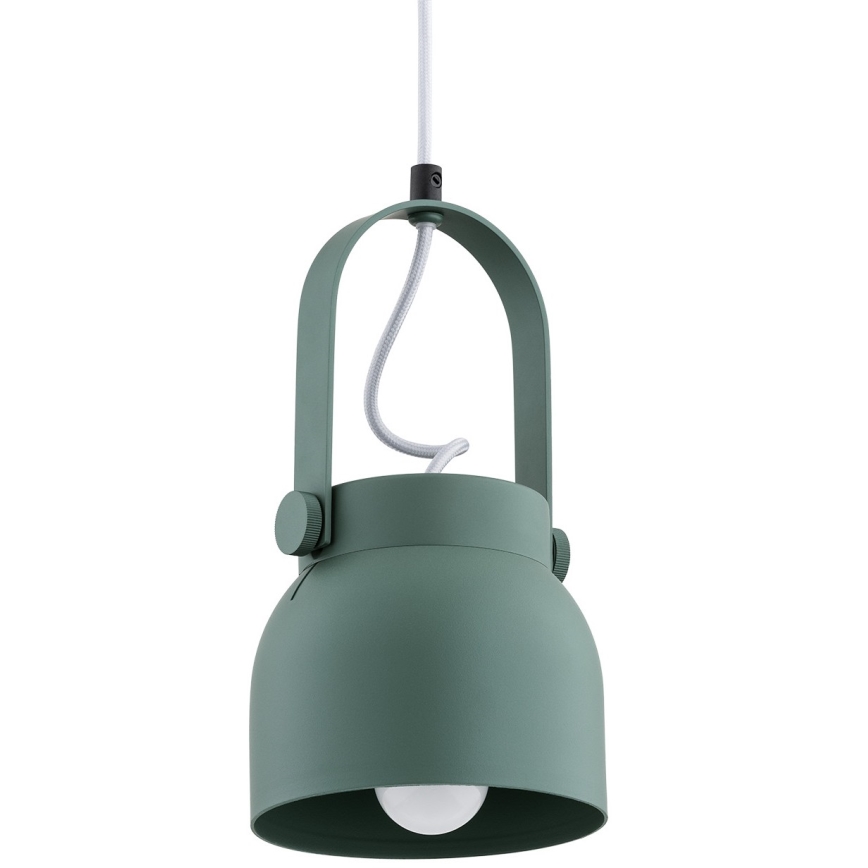Argon 8293 - Candelabro suspenso LOGAN 1xE27/15W/230V diâmetro 14 cm verde