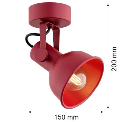 Argon 8298 - Foco LENORA 1xE14/7W/230V vermelho