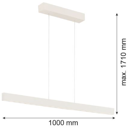 Argon 8302 - Candelabro suspenso LED BALANS LED/35W/230V 3000K creme