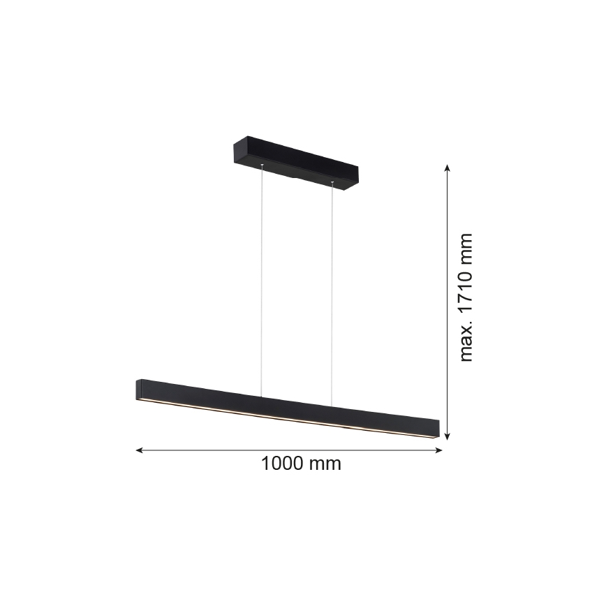 Argon 8303 - Candelabro suspenso LED BALANS LED/35W/230V 3000K preto