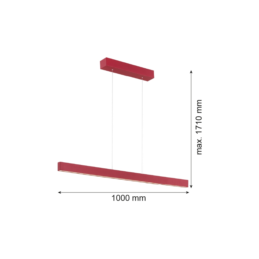 Argon 8304 - Candelabro suspenso LED BALANS LED/35W/230V 3000K vermelho