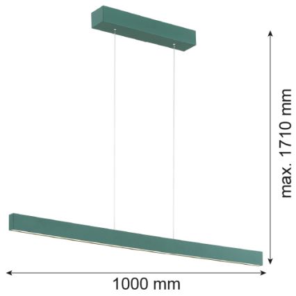Argon 8305 - Candelabro suspenso LED BALANS LED/35W/230V 3000K verde