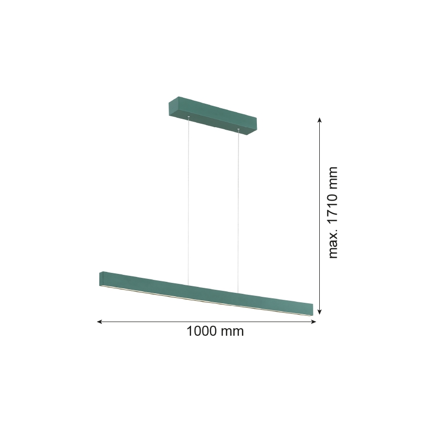 Argon 8305 - Candelabro suspenso LED BALANS LED/35W/230V 3000K verde