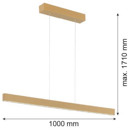 Argon 8306 - Candelabro suspenso LED BALANS LED/35W/230V 3000K dourada