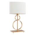 Argon 8310 - Candeeiro de mesa PERSEO 1xE27/15W/230V 42 cm creme/dourada