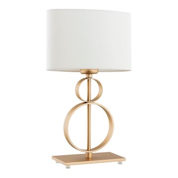 Argon 8310 - Candeeiro de mesa PERSEO 1xE27/15W/230V 42 cm creme/dourada