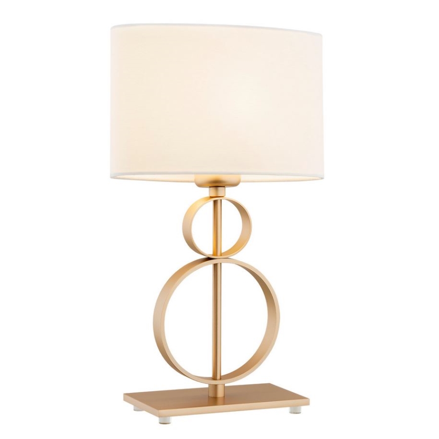 Argon 8310 - Candeeiro de mesa PERSEO 1xE27/15W/230V 42 cm creme/dourada