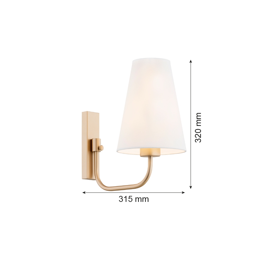 Argon 8312 - Candeeiro de parede SAFIANO 1xE27/15W/230V dourada