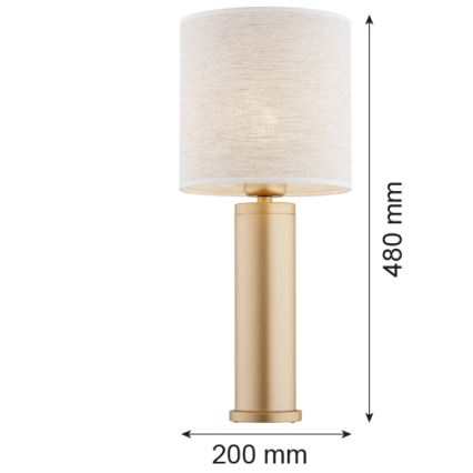 Argon 8315 - Candeeiro de mesa RIVA 1xE27/15W/230V 48 cm dourada
