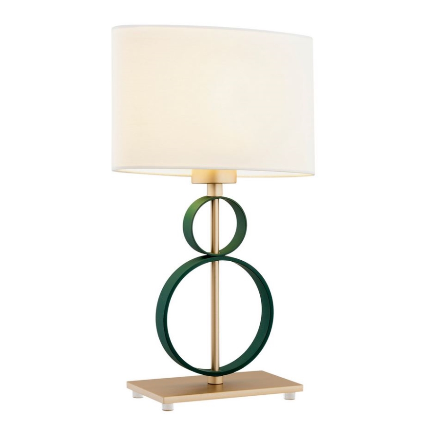 Argon 8317 - Candeeiro de mesa PERSEO 1xE27/15W/230V 42 cm creme/verde