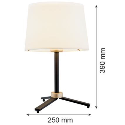 Argon 8319 - Candeeiro de mesa CAVALINO 1xE27/15W/230V 39 cm creme/preto