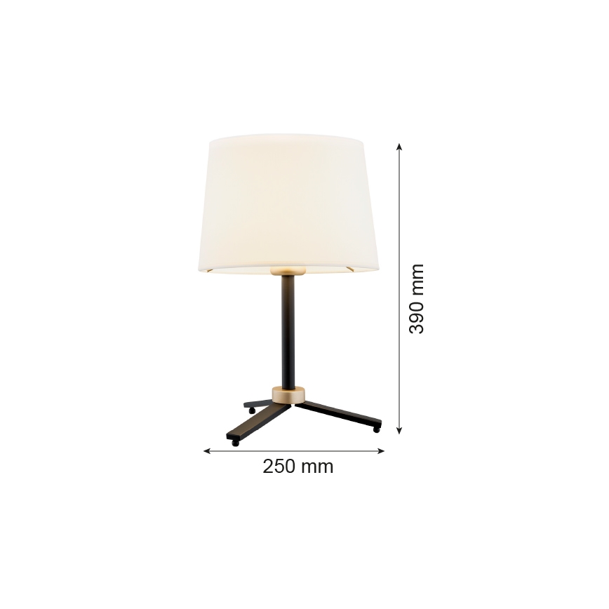 Argon 8319 - Candeeiro de mesa CAVALINO 1xE27/15W/230V 39 cm creme/preto