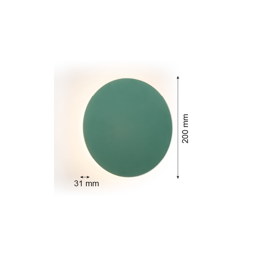 Argon 8324 - Iluminação de parede LED OREGON PLUS LED/4,5W/230V 3000K 20 cm verde