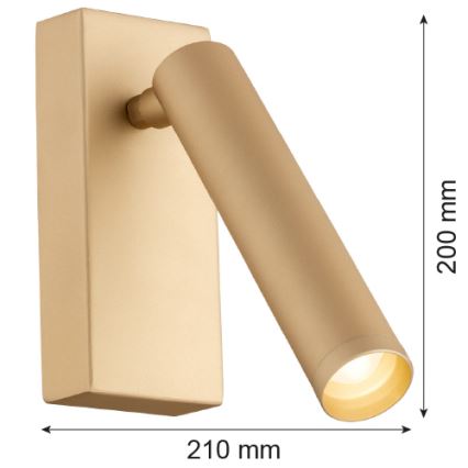 Argon 8326 - Foco de parede LED RIO LED/4,2W/230V 3000K dourada