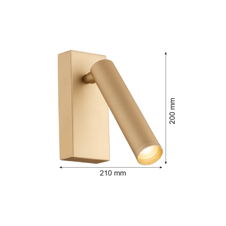 Argon 8326 - Foco de parede LED RIO LED/4,2W/230V 3000K dourada