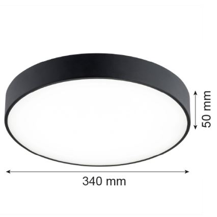 Argon 8348 - Iluminação de teto LED TIAMO LED/22W/230V 4000K preto