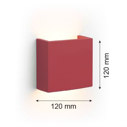 Argon 8361 - Iluminação de parede LED GENT LED/3,6W/230V 3000K vermelho