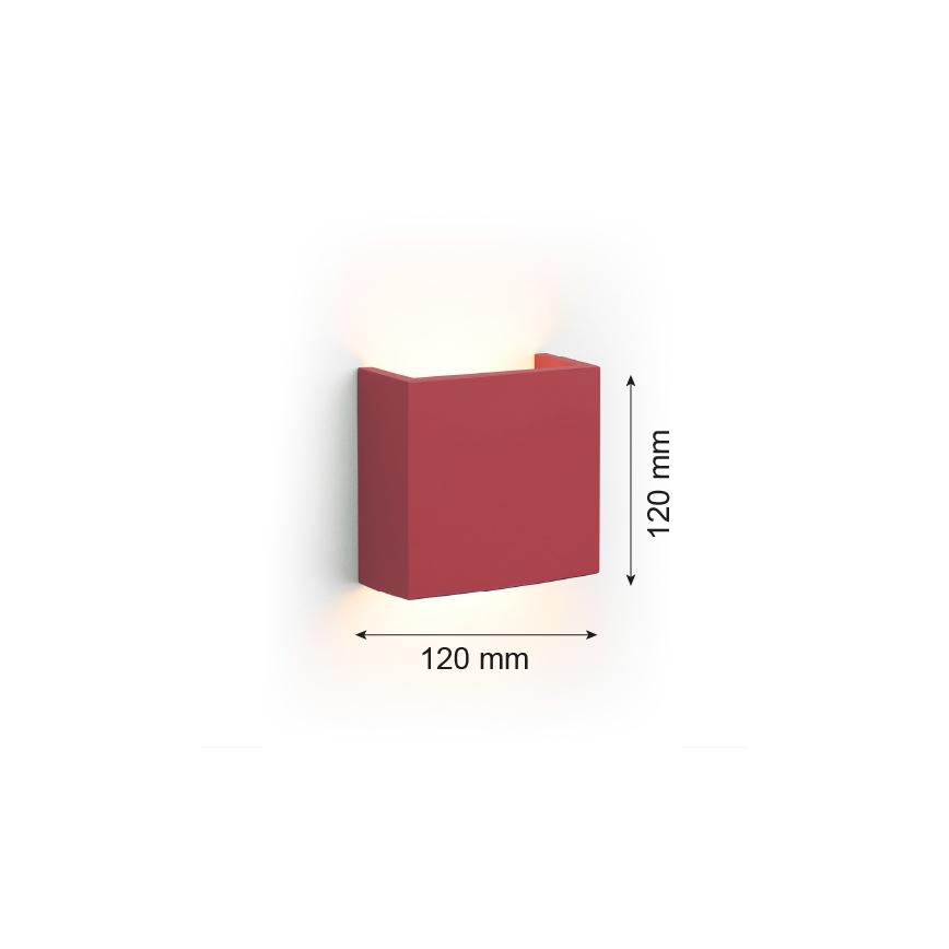 Argon 8361 - Iluminação de parede LED GENT LED/3,6W/230V 3000K vermelho