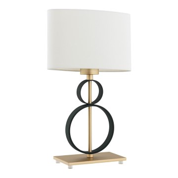 Argon 8373 - Candeeiro de mesa PERSEO 1xE27/15W/230V 42 cm creme/preto