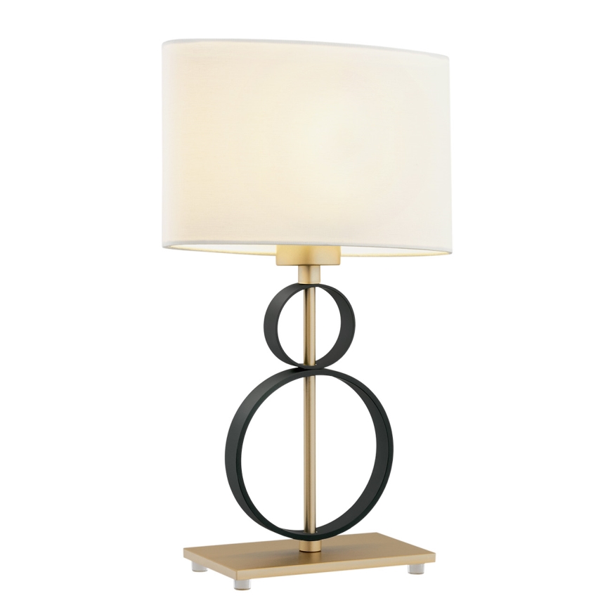 Argon 8373 - Candeeiro de mesa PERSEO 1xE27/15W/230V 42 cm creme/preto