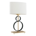 Argon 8373 - Lâmpada de mesa PERSEO 1xE27/15W/230V 42 cm creme/preto