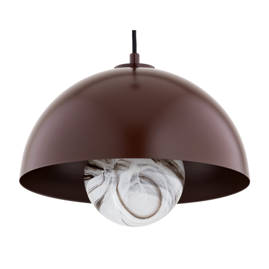 Argon 8444 - Candelabro suspenso PIAVA 1xE14/7W/230V alabastro castanho