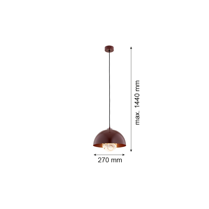 Argon 8444 - Candelabro suspenso PIAVA 1xE14/7W/230V alabastro castanho