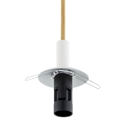 Argon 8451 - Candelabro suspenso ALMIROS 1xE14/7W/230V diâmetro 12 cm alabastro branco/dourada