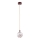 Argon 8452 - Candelabro suspenso ALMIROS 1xE14/7W/230V diâmetro 12 cm alabastro castanho/dourada
