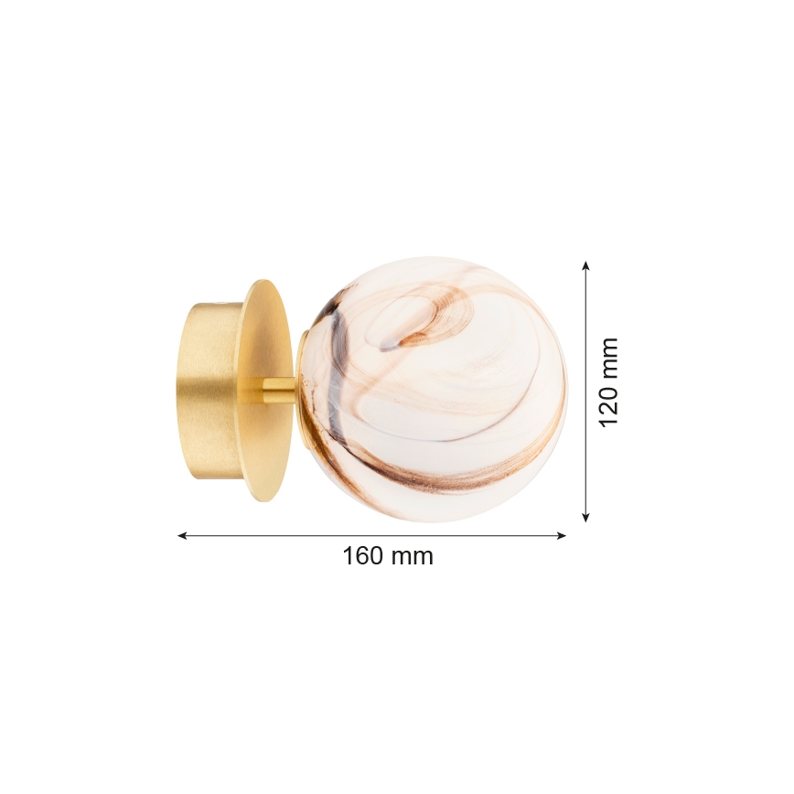 Argon 8453 - Iluminação de parede FABIO 1xE14/7W/230V alabastro dourada
