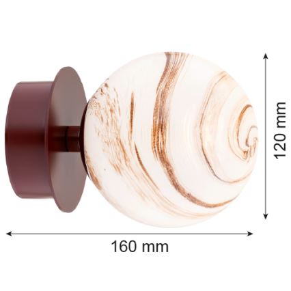 Argon 8455 - Iluminação de parede FABIO 1xE14/7W/230V alabastro castanho