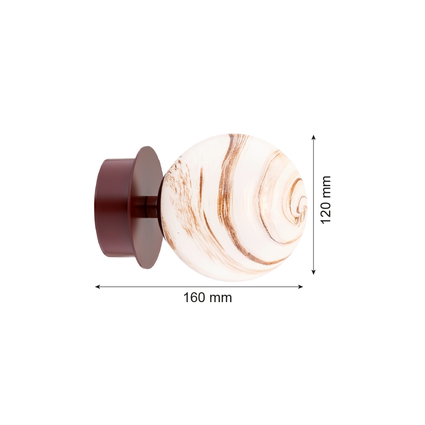 Argon 8455 - Iluminação de parede FABIO 1xE14/7W/230V alabastro castanho