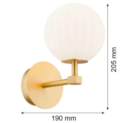 Argon 8502 - Candeeiro de parede PALOMA 1xE14/7W/230V dourado/branco