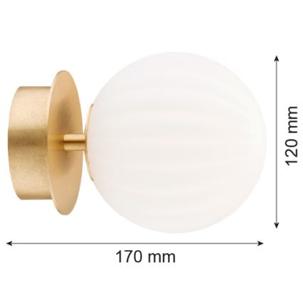 Argon 8504 - Iluminação de parede PALOMA 1xE14/7W/230V dourado/branco