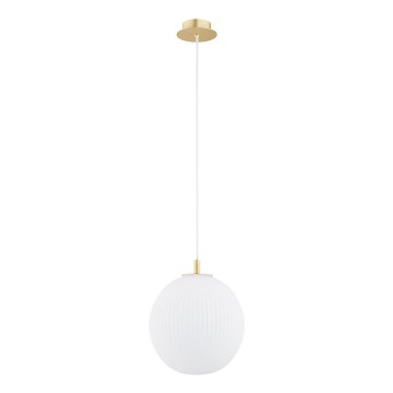 Argon 8507 - Candeeiro suspenso PALOMA 1xE27/15W/230V diâmetro 25 cm dourado/branco