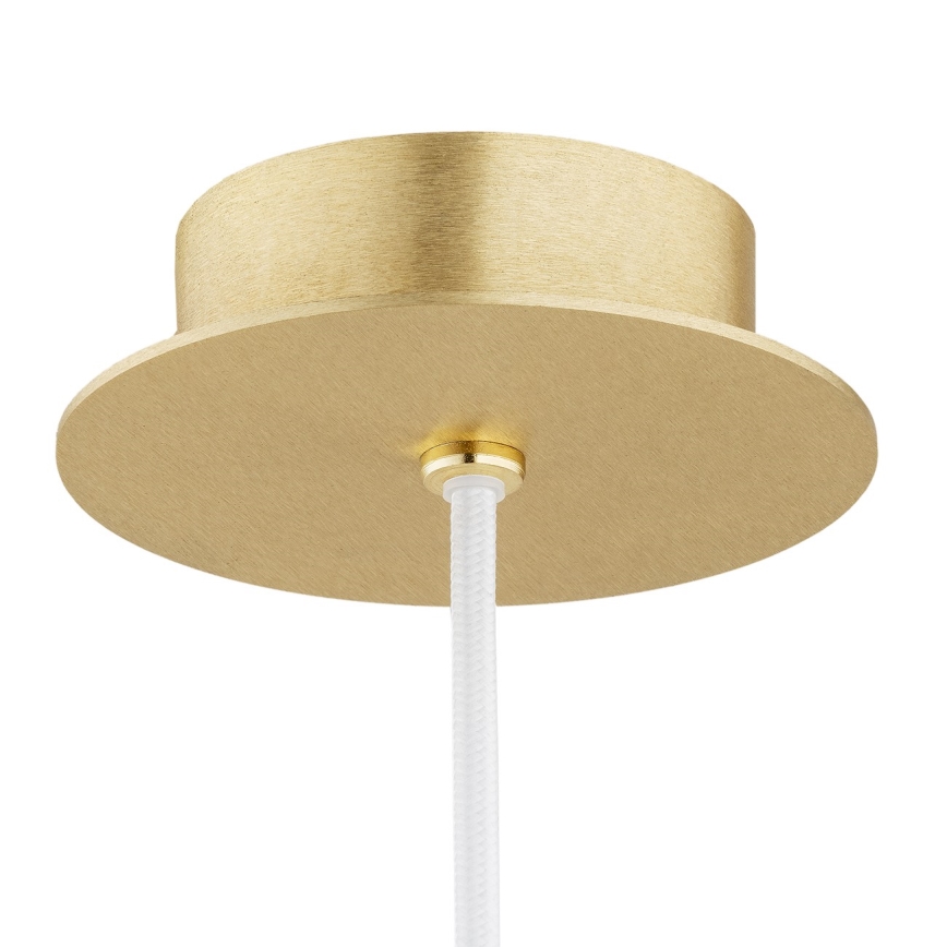 Argon 8507 - Candeeiro suspenso PALOMA 1xE27/15W/230V diâmetro 25 cm dourado/branco
