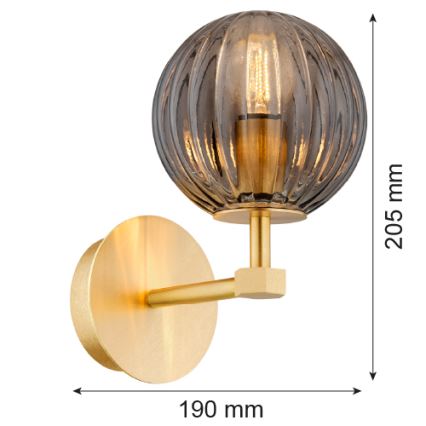 Argon 8508 - Candeeiro de parede PALOMA 1xE14/7W/230V dourado/preto