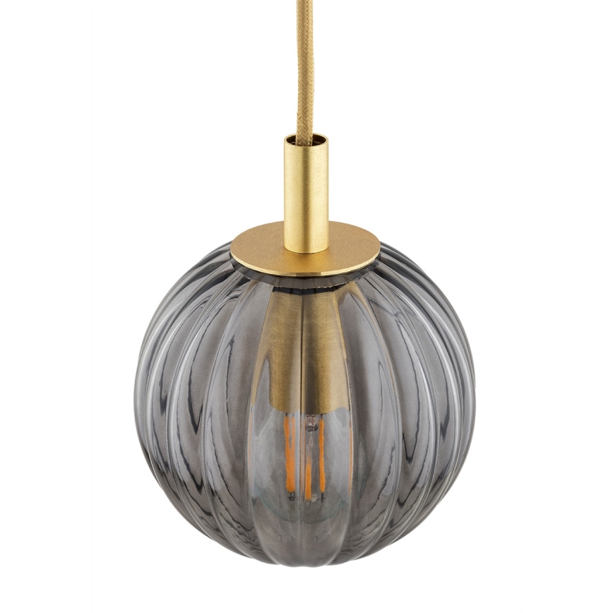 Argon 8512 - Candeeiro suspenso PALOMA 1xE14/7W/230V diâmetro 12 cm dourado/preto