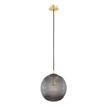 Argon 8513 - Candeeiro suspenso PALOMA 1xE27/15W/230V diâmetro 25 cm dourado/preto