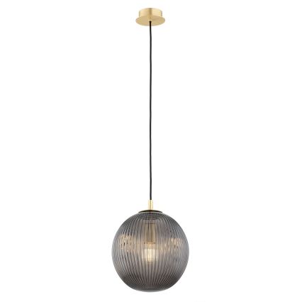 Argon 8513 - Candeeiro suspenso PALOMA 1xE27/15W/230V diâmetro 25 cm dourado/preto